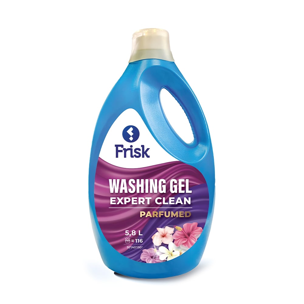 Парфумований гель для прання Frisk Expert Clean Perfumed, 116 циклів прання, 5.8 л